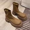 Мода 2024 Новые Женские Зимние Теплые Модные Ботинки Женские Роскошные Дизайнерские Ботинки на Молнии с Круглым Носком Женские Элегантные Короткие Ботинки