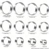12 шт., Кольца для формочек для тортов, Кольцо для муссовых тортов из нержавеющей стали, Круглые формочки для печенья, Инструменты для выпечки, Кухонные гаджеты, Кухонные принадлежности, Товары для домашней кухни