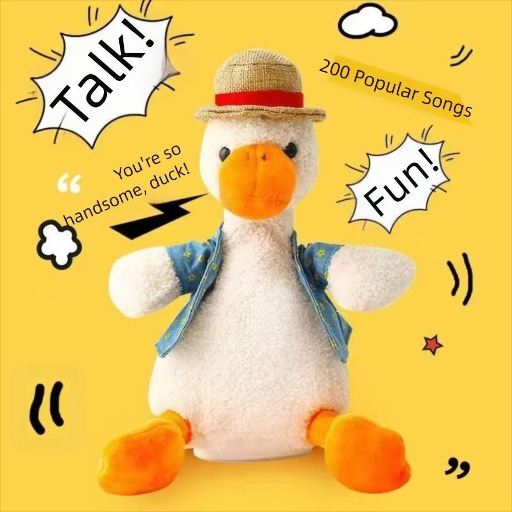 Electric Function Repeating Duck Toy Plush Material Learning To Speak Toy Girls Toys