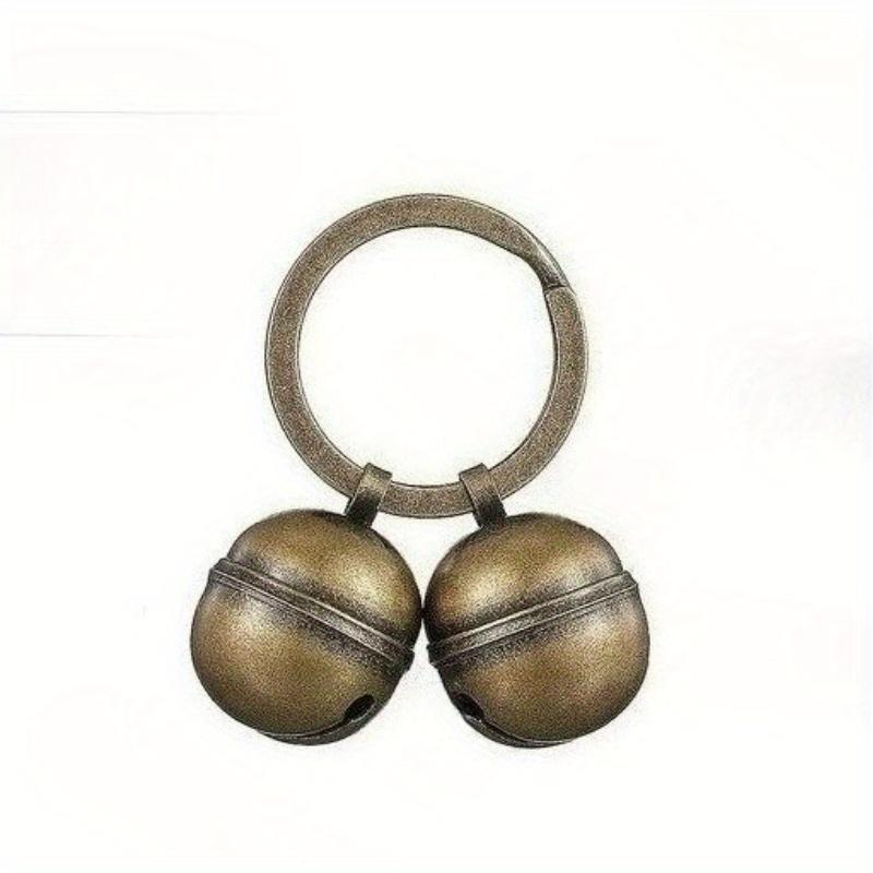 Combo Cat and Dog Collar Bells, Pet Tracker, Round Two-Color Vintage Bells With Key Ring Pendant Bells, Anti-Lost Training Bells