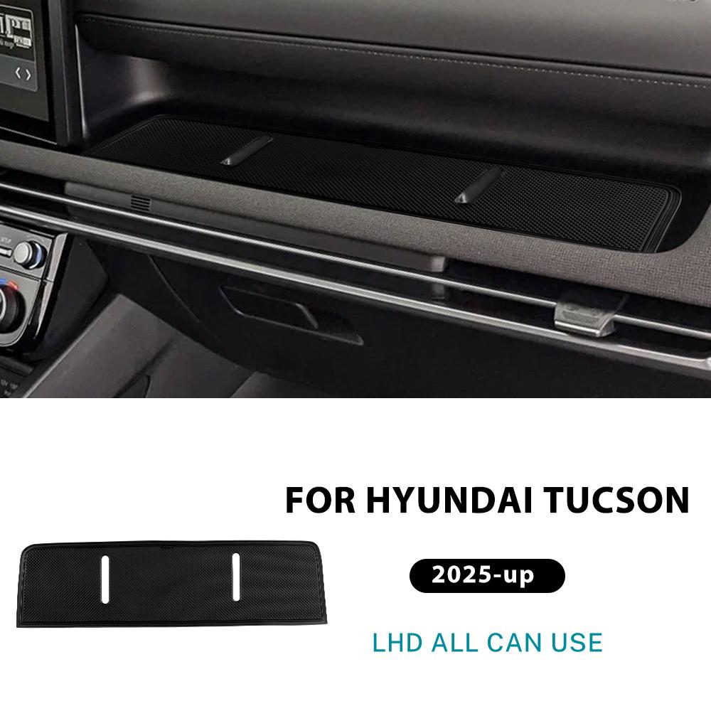 LHD Glove Box Storage Organizer Tray Door Slot Pad For Hyundai Tucson NX4 2025 2026 Passenger Storage Organizer Mat Accessories