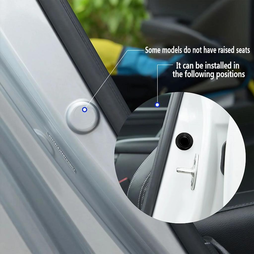 4 шт. Автомобильная амортизация двери Силиконовая наклейка для бесшумного закрывания двери Противоударная амортизация Универсальная