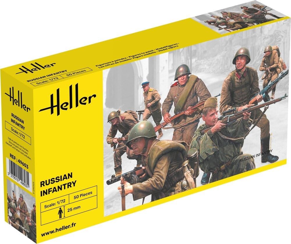 Platts Heler WW2 Soviet Infantry Plastic Model HE49603 1/72 (Human/Animal)