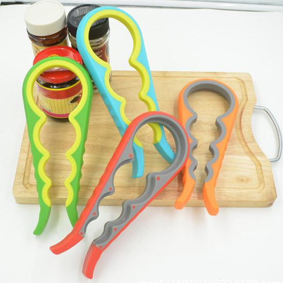 Артритный зажим для бутылок 4-в-1 Нескользящая резиновая ручка Консервный нож Инструмент для снятия крышек с банок Инструмент для слабых рук Пожилые люди Кухонный гаджет для всех возрастов