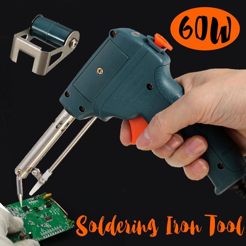60W Automatic Send Tin Soldering Iron Guns Solder Stand AC Welding Tool Best Price 220V