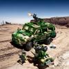 644pcs Military Series Wheeled Border Patrol Car Building Blocks Boy Building Blocks Toy Gift No Box