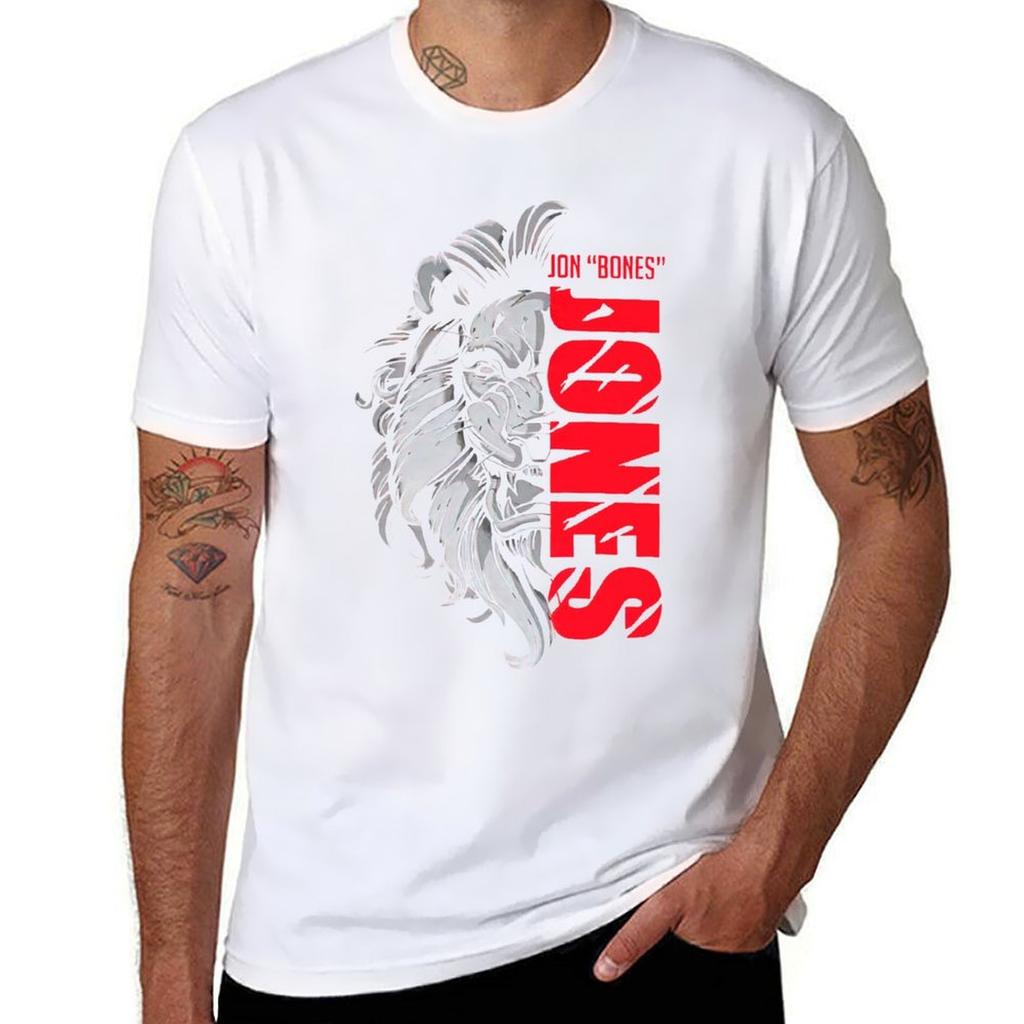 Футболка Jon Bones Jones Боец мужская футболка тяжелый хлопок футболки для мужчины упаковка белая футболка
