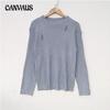 Women's Plus Size Autumn New Hollow Cut Holes Slim Bottom Sweater Casual Sweater
