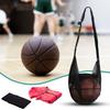 Basketball Storage Bag Mesh Single Ball Bag with Adjustable Shoulder Strap Football Carrier Crossbody Shoulder Bag for Volleyball Rugby Ball Storage