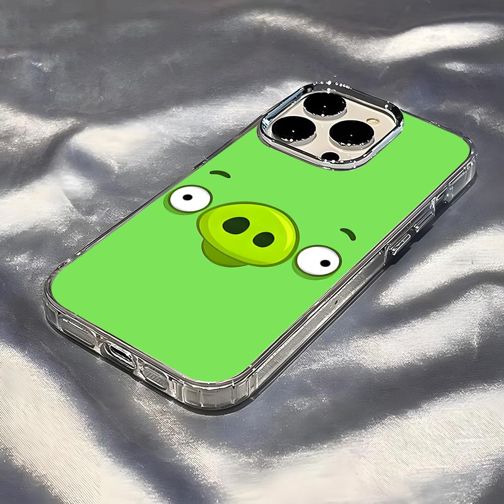 A-angry Birds Phone Case For IPhone 17 Pro Max 16 15 14 Pro Max IPhone 13 Pro Max 11 Plus Transparent Cover