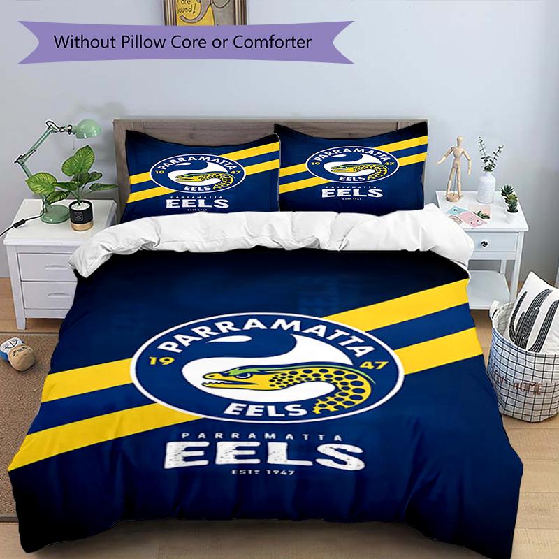 3pcs Football Team (22) Design Cover Set - HD Printed Bedding with 1 Cover and 2 Pillowcases - Perfect for Home and Dorm Decor
