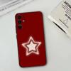 Минималистичный Красный Звезда Чехол Для Телефона Для Samsung S25,S24,S21,S22,S23,S30,Ultra,S20,Plus,Fe,Lite,Note,10,Черная Крышка