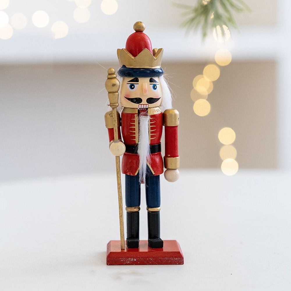 16 см Деревянное украшение в виде Щелкунчика, расписанное Веселое рождественское украшение для вечеринки