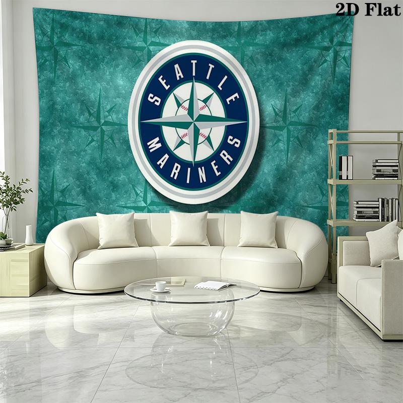 Seattle mariners Wall Tapestry Aesthetic Wall Hanging Printed Fabric Blanket Decorative Tapestries for Bedroom Living Room Home Decor