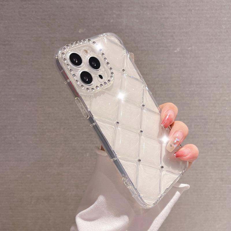 Прозрачный противоударный чехол из ТПУ с блестками для iPhone 17 16 Pro Max 15 13 14 11, Роскошная защитная крышка со стразами Плюс