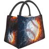 Сумка-термос для ланча Cool Fire Baseball, изолированная ланч-бокс, сумка-холодильник для приготовления еды, для пикника, кемпинга, работы, путешествий