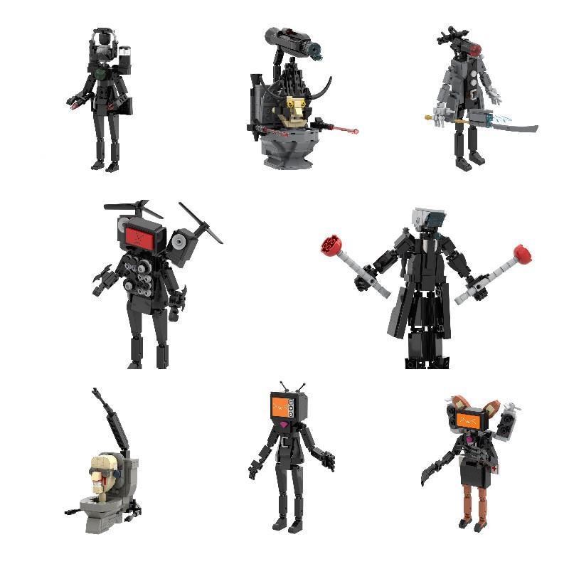 Exciting Skibidi Toilet Vs. Surveillance Man Titan Tv Figure Abs Plastic Building Blocks