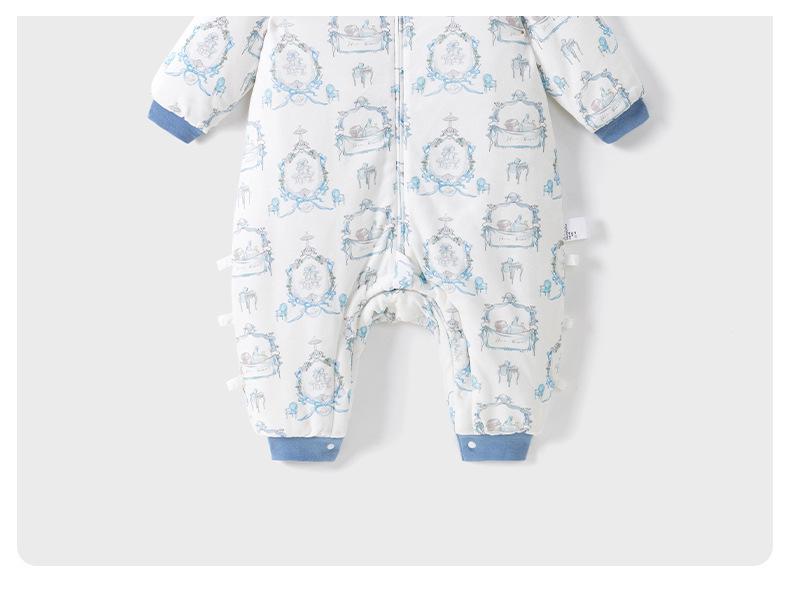 A-Class Pure Cotton Split-Leg Winter Baby Sleeping Bag - Thick, Warm, and Anti-Kick Quilt for Autumn and Winter