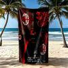 Ac Milan Beach Towel Super Soft Microfiber Quickdry Fabric Comfortable Lightweight Suitable For Swimming Gym Camping Yoga Vacation