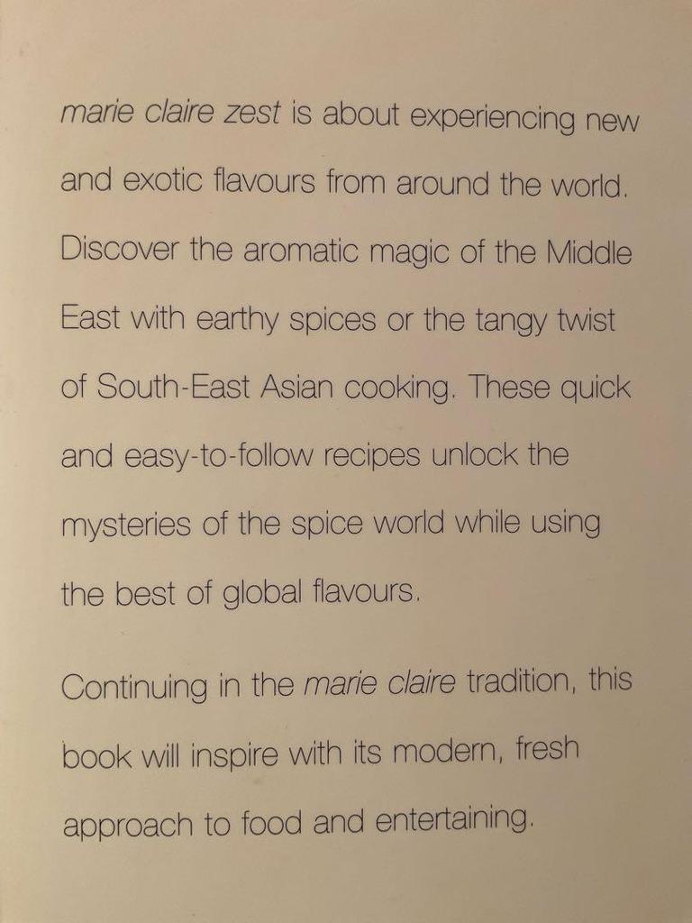 [USED] Cookbook "Marie Claire Zest