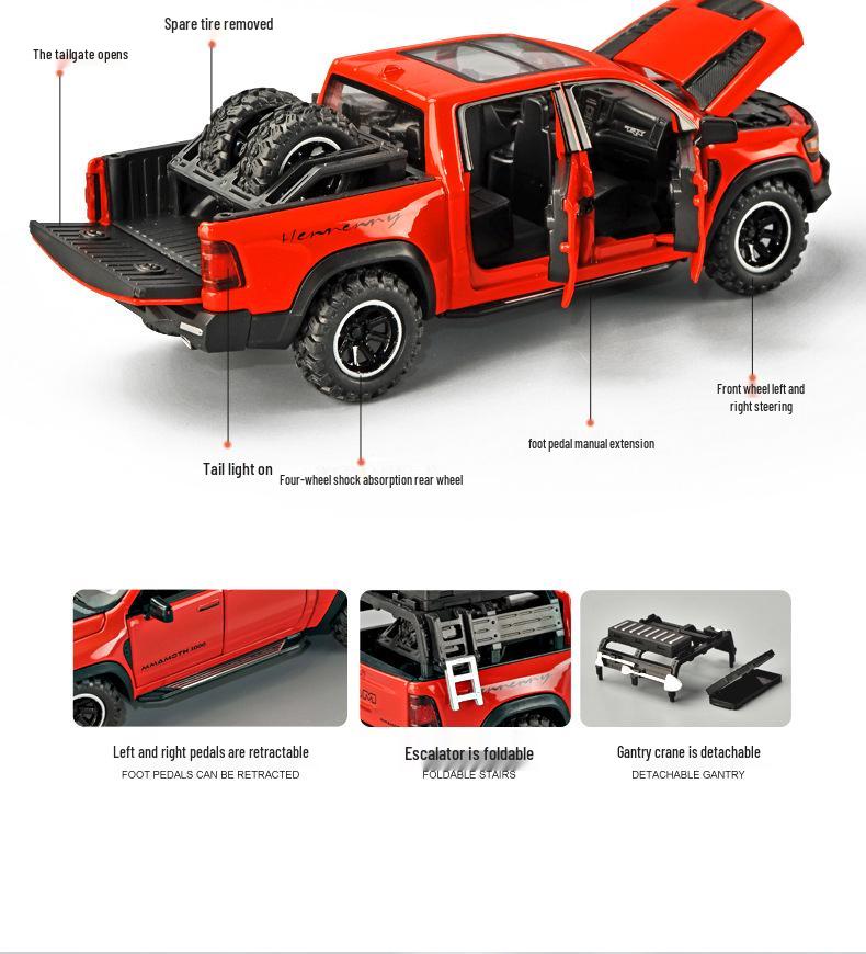 Dodge Tyrannosaurus Mammoth 1/32 Сплав Модель Внедорожника Игрушка Украшение
