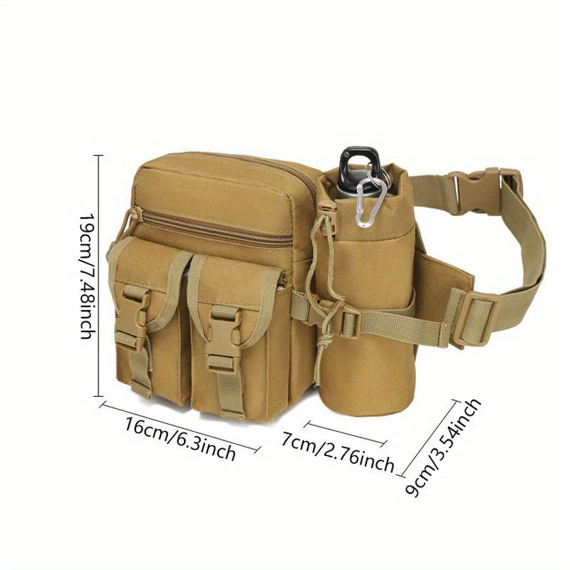 Tactical Men Waist Pack Nylon Hiking Water Bottle Phone Pouch Outdoor Sports Hunting Climbing Camping Belt Bag