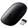 Elecom Wireless Mouse, Wireless 2.4GHz Slint M-TM10DBBK/EC, Thin, Quiet, 4 Buttons, with Presentation Mode Function, Compatible with Windows Mac, Blac
