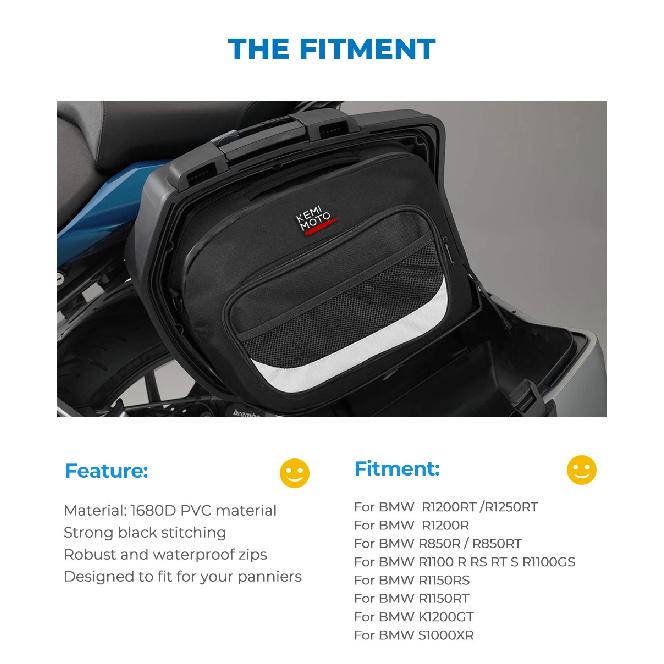 Motorcycle luggage bag saddlebag Inner Bags For BMW R1200RS R1250RS R850RT R1100 R RS RT R1100GS R1150RS R1150RT K1200GT K1300GT