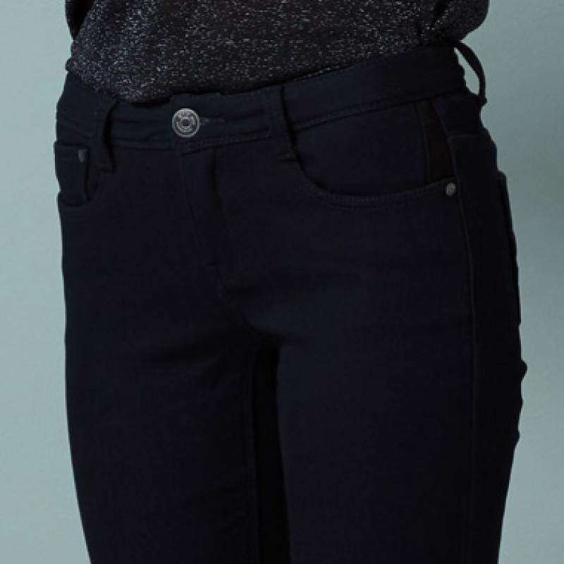 Bang Bang Women S Boa Fur Bonded Stretch Denim pantS Navy