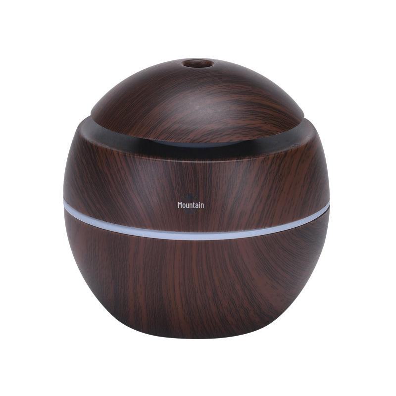 USB-увлажнитель воздуха с грибком Wood Grain: Бесшумный, красочный атмосферный свет, большой объем тумана, домашний декор