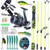 SOUGAYILANG Complete Fishing Kit, Fishing Bait Accessories and 6BB Spinning Reels with 6BB Swivel Fishing Rod