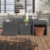 VidaXL Set of 4 Garden Boxes Grey Solid Pine Wood 3154668
