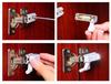 Wardrobe lamp on a hinge. Wardrobe lamp on a door hinge. LED lamp.
