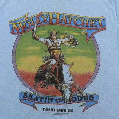 1980 Molly Hatchet Футболка с принтом Beatin The Odds Tour Хлопковая унисекс футболка S-4XL BO351 Унисекс футболка
