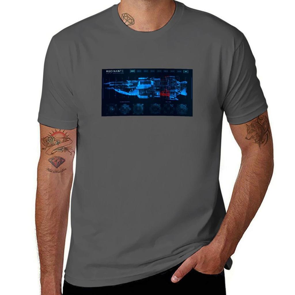 Rocinante Ship Overview Tachi The Expanse Tshirt Summer Print Short Sleeve Tee