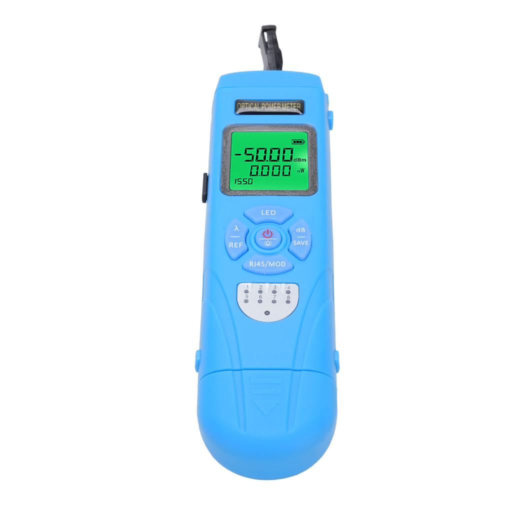 Optical Power Meter  50 to +26dBm Optical Fiber Cable Power Meter Tester Tool with RJ45 Test LED Light 850 to 1650nm 10