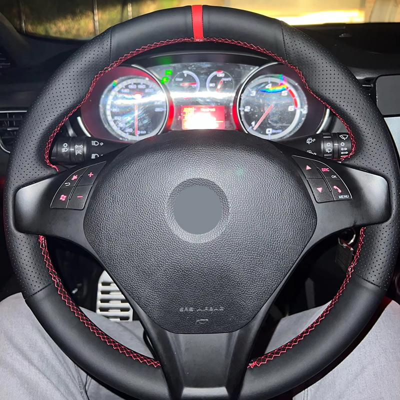 Custom Microfiber Leather Car Braid On The Steering Wheel Cover for Alfa Romeo Giulietta 2010-2014 MiTo 2008-2015 Car-styling