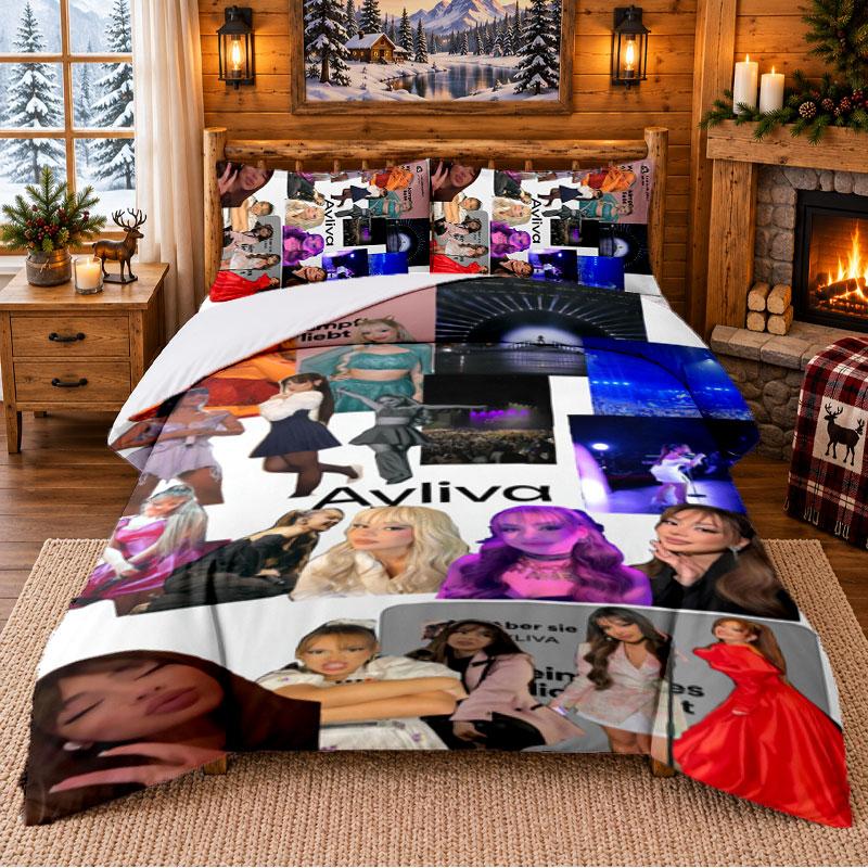 Ayliva Pattern Bedding 3Pcs Set Bed Sheet And Pillowcases For Indoor Bedroom