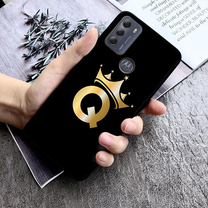 Чехол для телефона с золотой короной и буквами для Moto G84 G22 G32 G42 G52 G62 G53 G72 G60 G60S G100 G10 G20 G30 G13 G50 G 5G G Pure