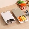 Cutting Board with Strainer Colander Retractable Plastic Board Extended Size Space-Saving with Handle Draining Tray for Kitchen