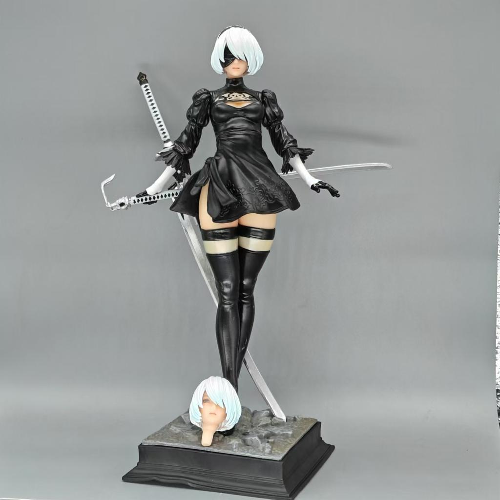 28 см NieR Automata Yorha No TypeB Аниме Фигурка Девочки Экшн Фигурка Игрушка Стиль Статуэтка из Игры Модель для Взрослых Dol 2B ПВХ 2 4 Коллекция Подвижная Артикулированная Масштаб