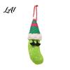 Festive Party Tree Decor Christmas Pickle Ornament for Tree Plush Decoration with Santa Hat Soft Charms Funny Green Cucumber Hanging German