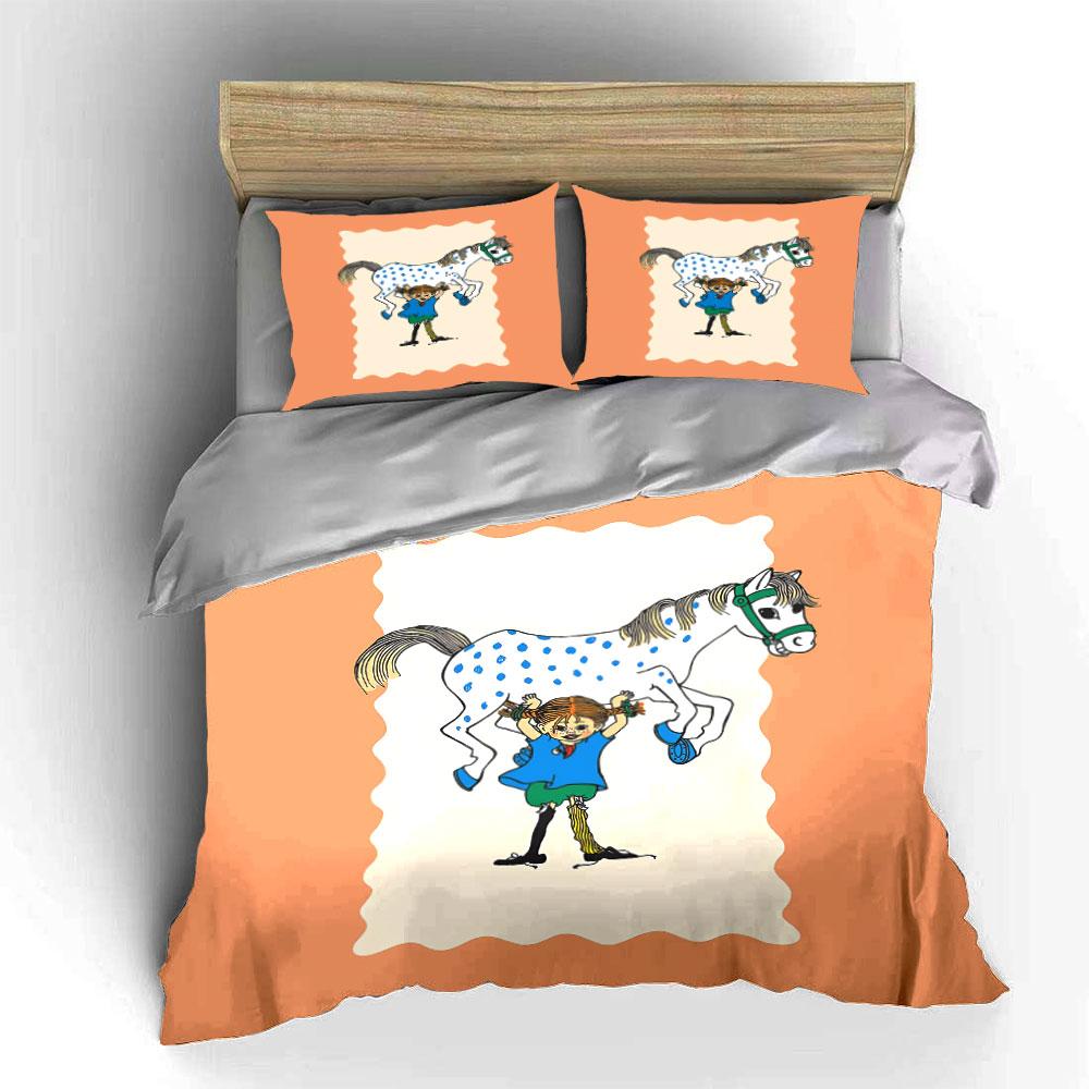 "Cartoon Horse and Girl Bedding" Bedding Duvet Cover Set Duvet Cover Pillowcases (1 * Duvet Cover 2 * Pillowcases, without duvet insert)