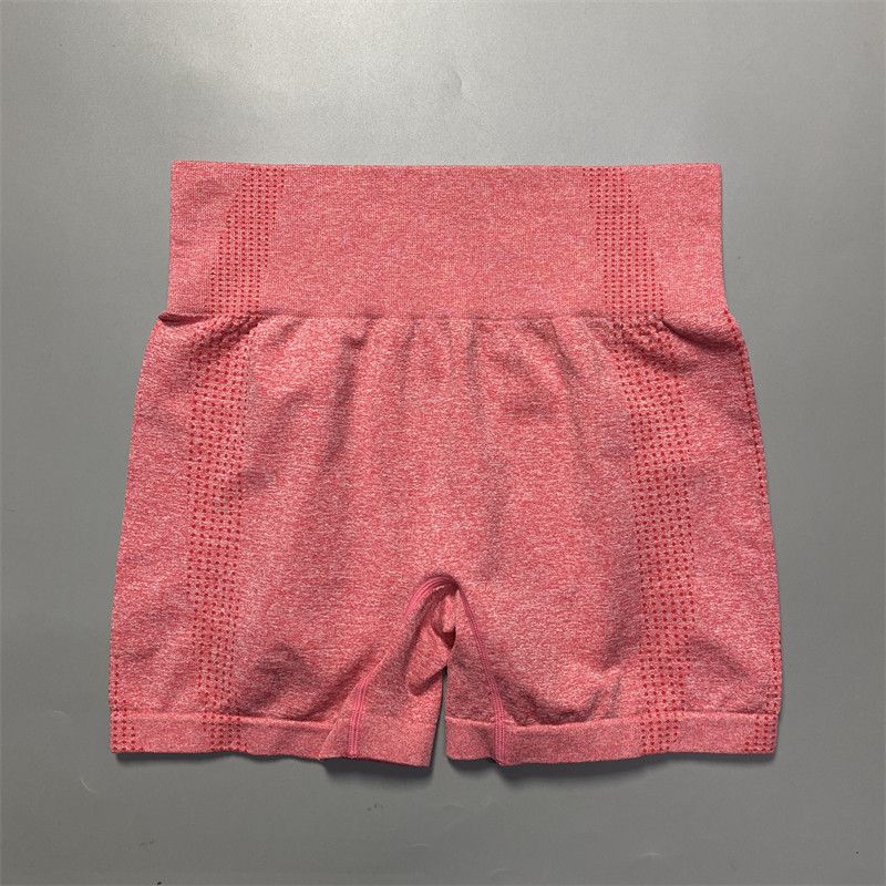 American Style Women's High-Waisted Seamless Elastic Tight-Fitting Quick-Dry Breathable Sports Fitness Running Yoga Shorts Three-Quarter Length Shorts