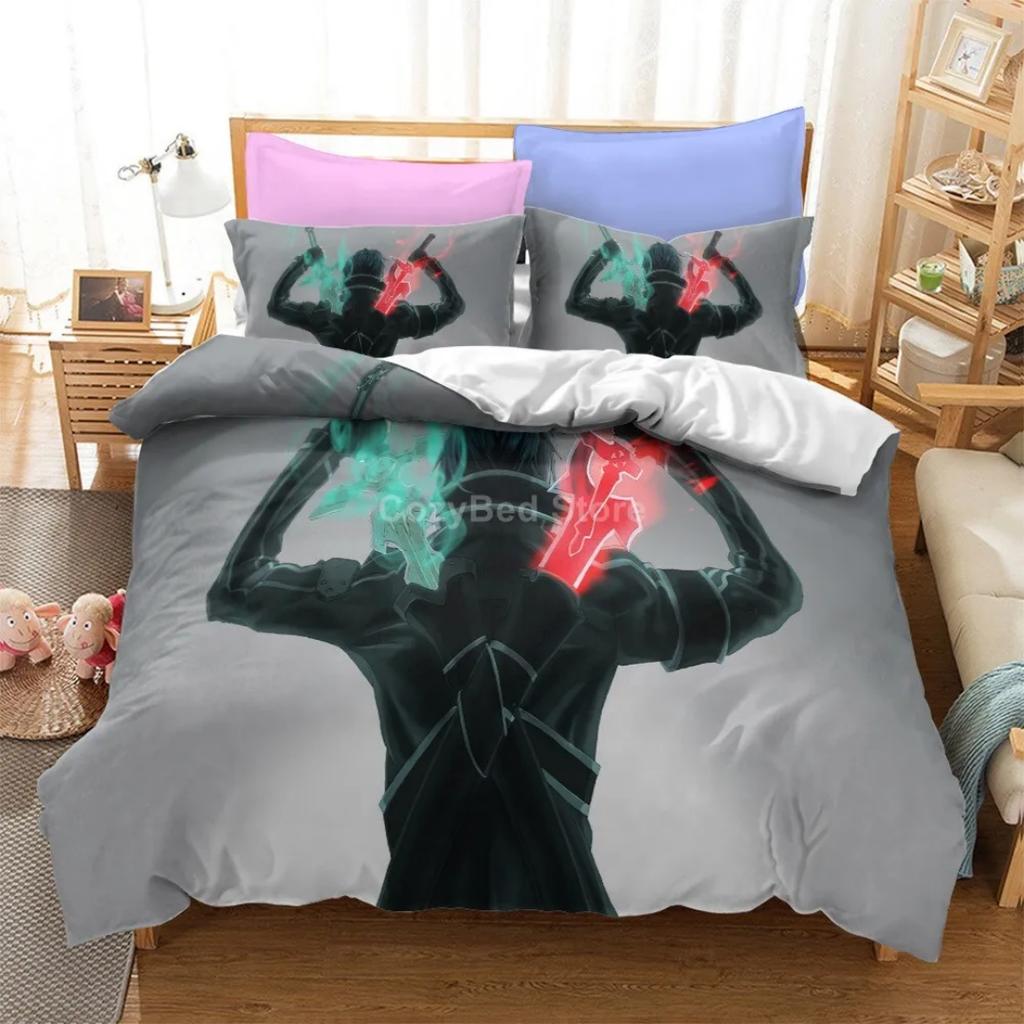 Sword Art Online Bedding Set 3D Duvet Cover Sets Bed Linen Twin Queen King Single Size Home Decor Fashion Kids Anime No Filler