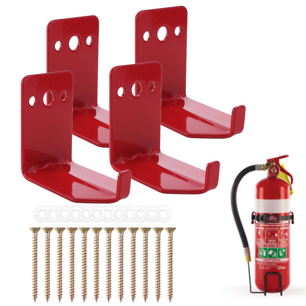 4 Set Heavy Duty Fire Extinguisher Bracket Space-Saving Tool Storage Hook Fire Extinguisher Cabinet