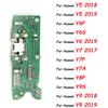 Зарядная плата с USB-портом, шлейф для Huawei Y1 Y6 1117 1118 1119 Y7P Y8P Y9S Y7A, разъем док-станции с микрофоном
