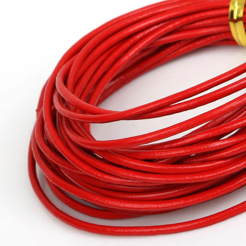 Натуральная круглая кожаная нить для изготовления браслетов, ювелирных изделий, DIY, шнур, шнур