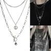 Женщины Мужчины Серебро Золото Рок Готика Вечеринка Ювелирные изделия Цепочка Ожерелье Монета Подвеска Металлический Шар Панк Чокер