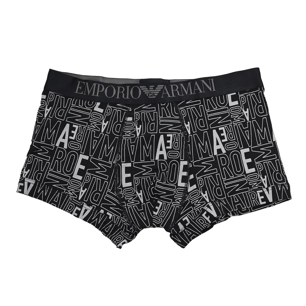 Emporio Armani Underwear Boxer Shorts Logo Print Gray 111389 4R506 34521 XL Men's [Item]